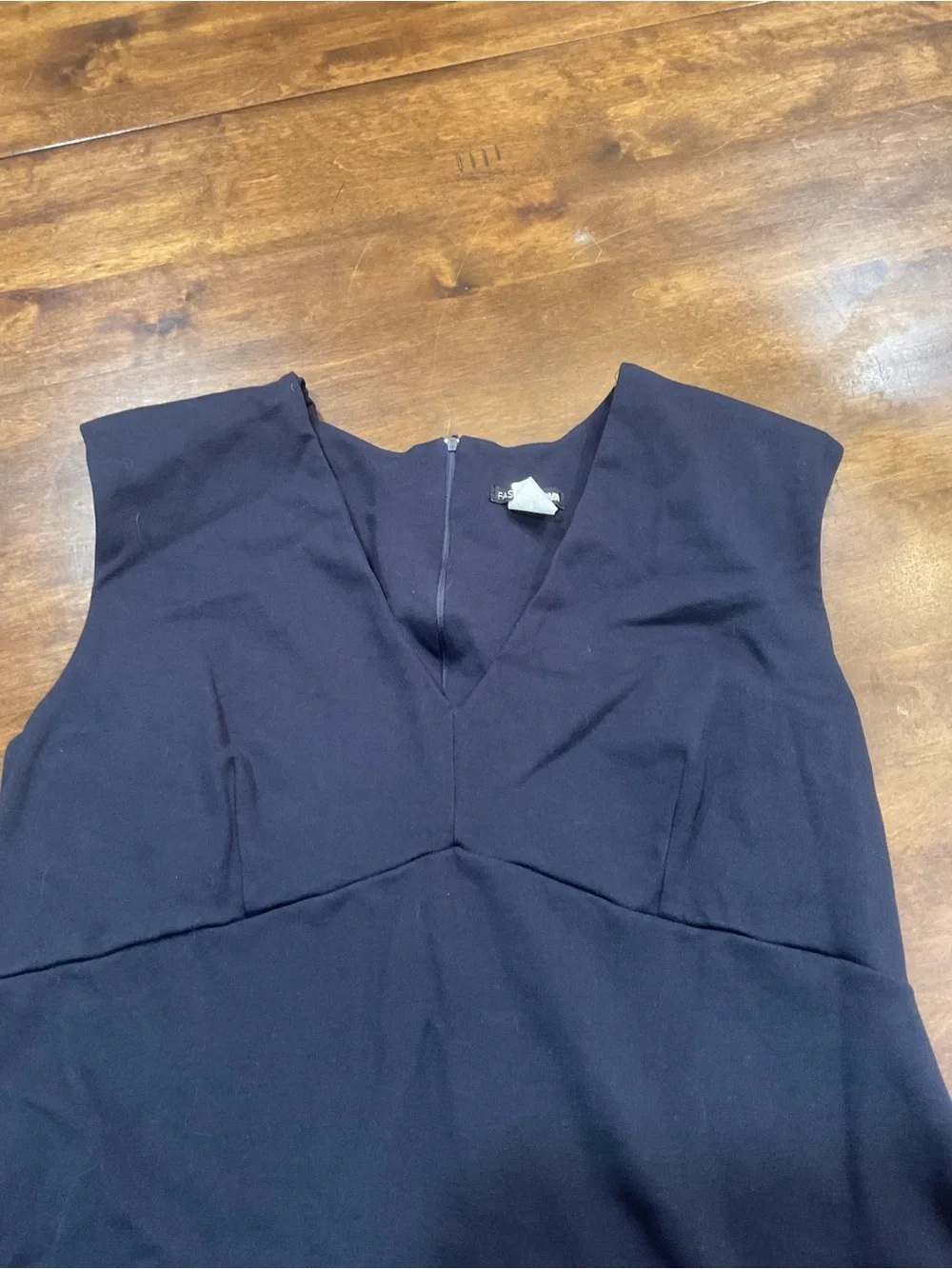Fashion Nova Navy Asymmetrical Dress